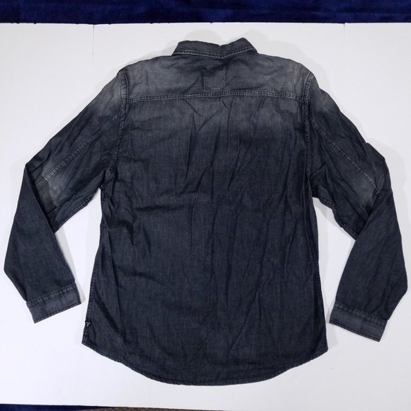 Guess Grey Faded-Design Full Button-Up Shirt - Picture 7 of 13